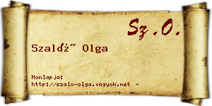 Szaló Olga névjegykártya