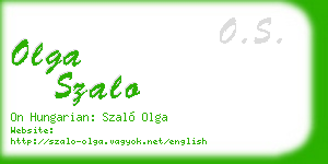olga szalo business card